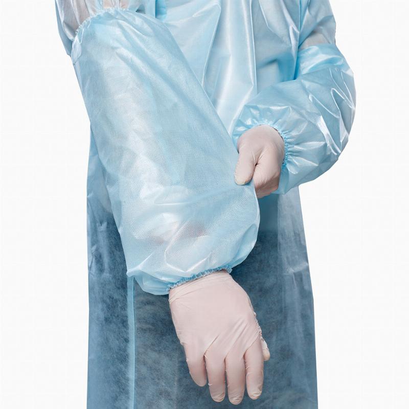 Нарукавники непромокальні, на резинках, ламінований спанбонд 45 g/m2 (г/м2), стерильні, одноразового використання,ТМ «АХІЛЛ»